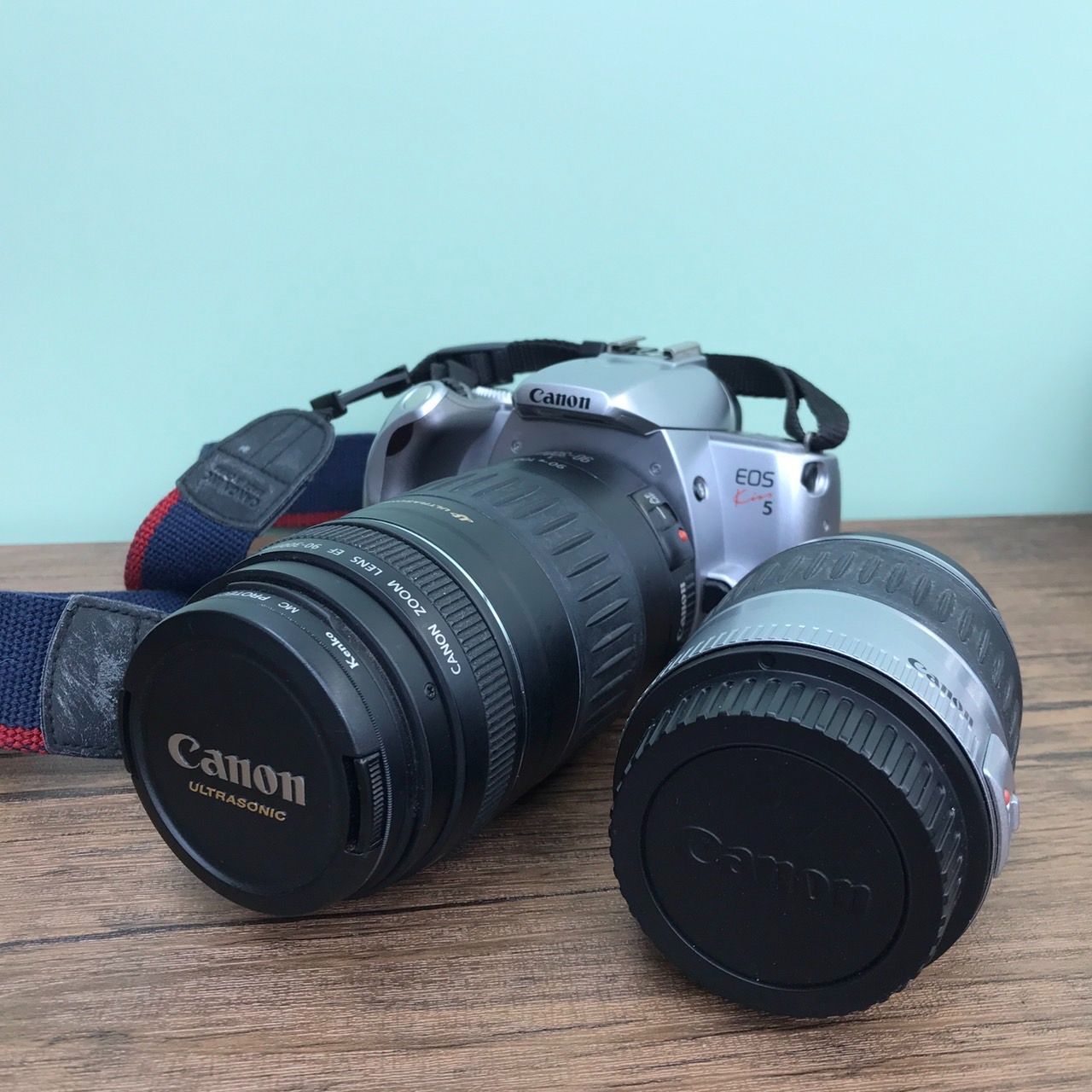 Canon キャノン EOS Kiss 5 フィルムカメラ 一眼レフ レンズ 28-90ｍｍ 90-300ｍｍ 現状品 送料無料♪