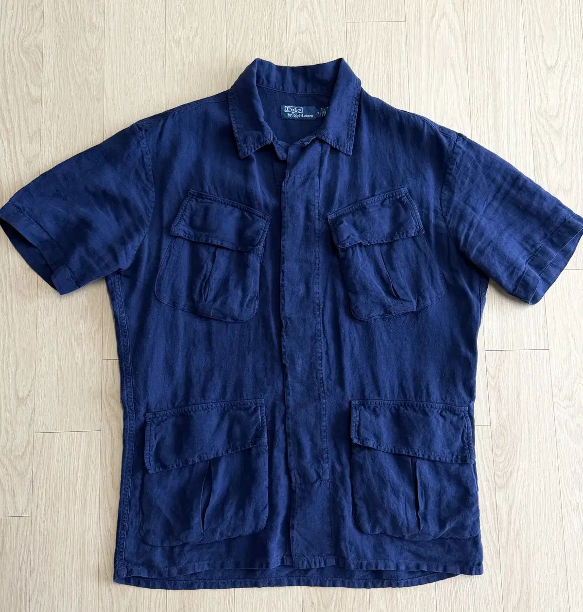 ポロ ラルフローレン (MEN - XL) シルク リネン ポニー 刺繍 ロゴ