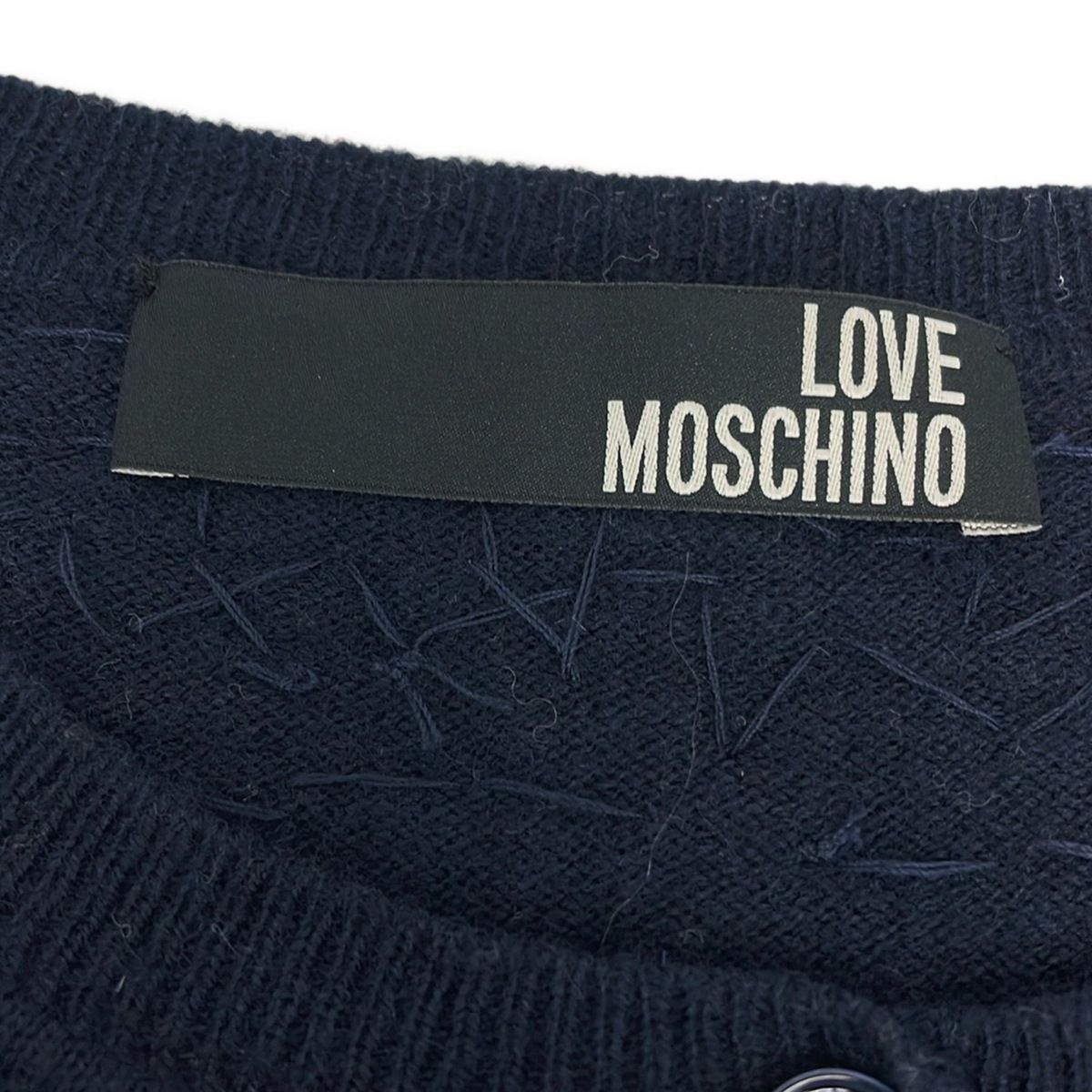 LOVE MOSCHINO(ラブモスキーノ) カーディガン レディース - ネイビー