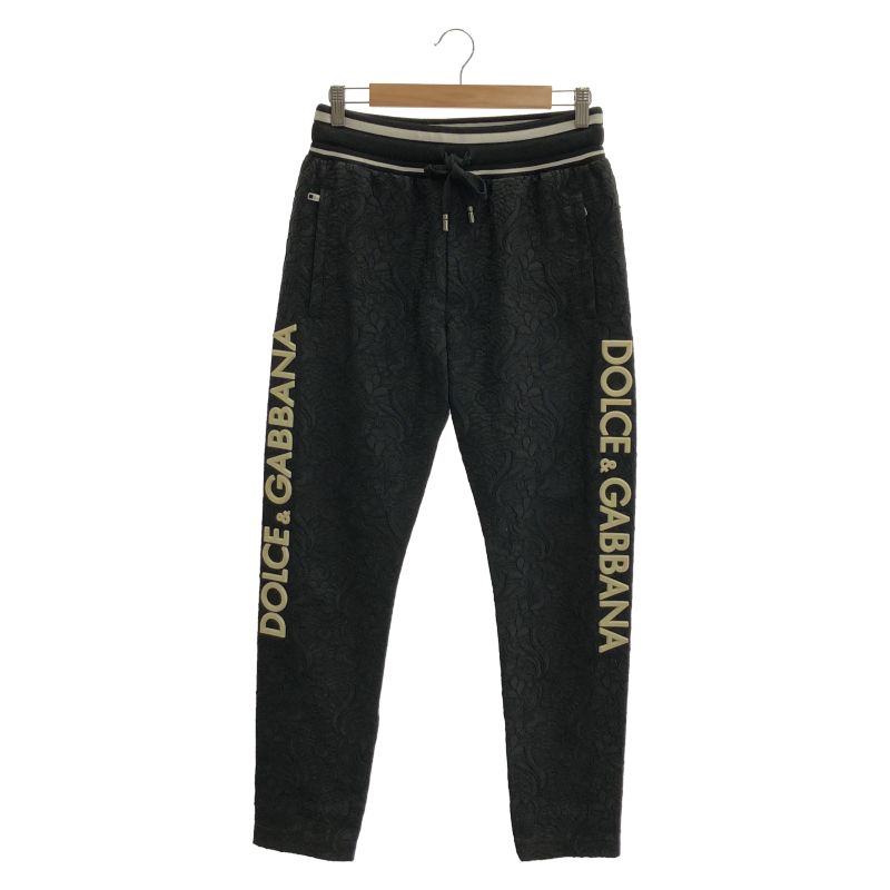 【中古】DOLCE＆GABBANA サイドロゴ ジョガーパンツ 44 ブラック ドルチェアンドガッバーナ[10][240010522973] 中古】DOLCE＆GABBANA サイドロゴ ジョガーパンツ 44 ブラック