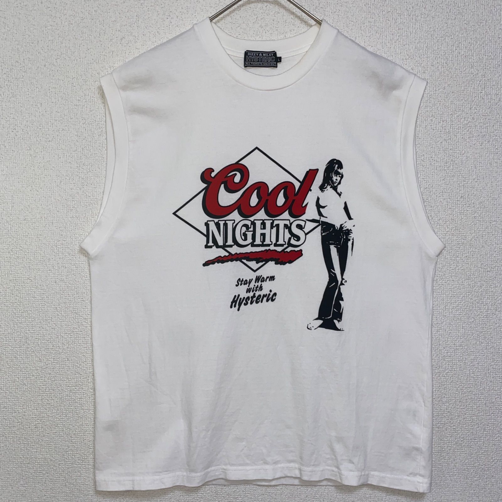 HYSTERIC GLAMOUR ヒスガール ノースリーブTシャツ L 日本製 Y2K