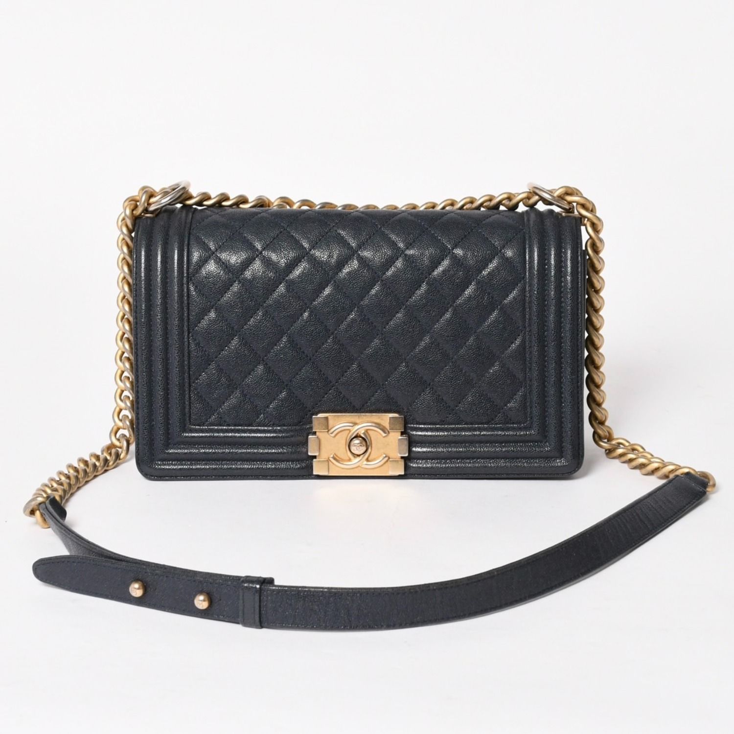 極美品 CHANEL シャネル ボーイシャネル チェーンショルダーバッグ 
