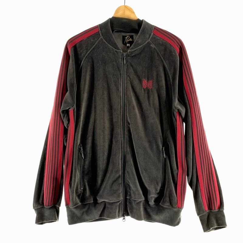 【中古品】 NEEDLES ニードルズ MR291 TRACK JACKET トラックジャケット CHARCOAL ベロア SIZE:M ※袖に汚れあり 【140-260729-mh-25-fuzh】