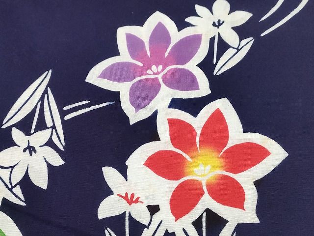 平和屋本店□浴衣反物 まとめて 45点 蝶 花柄 ENMUSUBI 四季の花木染