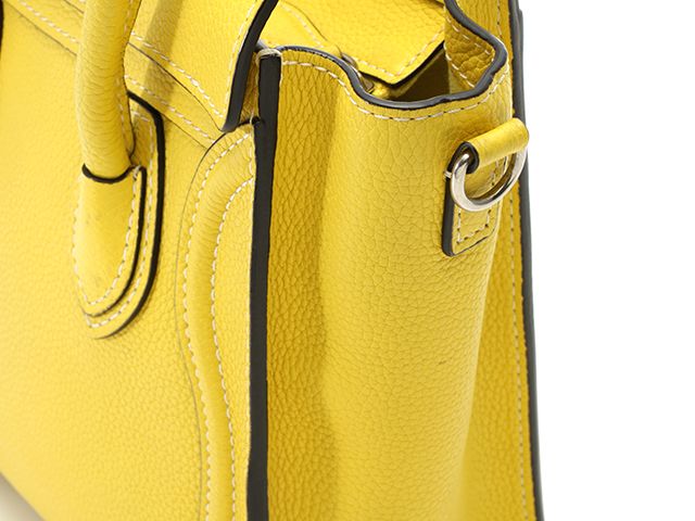 CELINE ラゲージ ナノ ショッパー イエロー CELINE セリーヌ ラゲージ ナノショッパー イエロー レザー