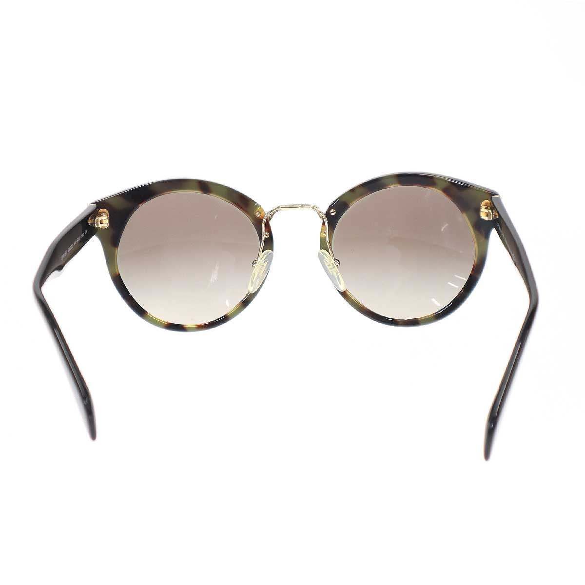PRADA プラダ べっ甲柄 ラウンドサングラス SPR05T ブラック 53□23