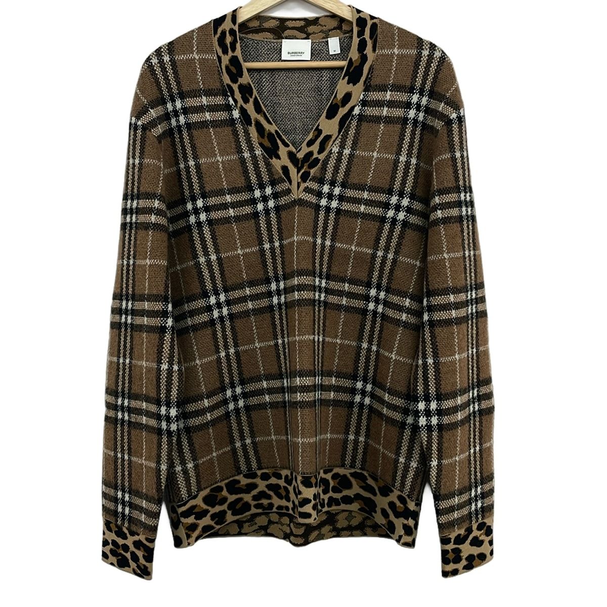 BURBERRY LONDON ENGLAND(バーバリーロンドンイングランド) 長袖セーター サイズM メンズ新品同様 - 8021888 ブラウン×黒×マルチ