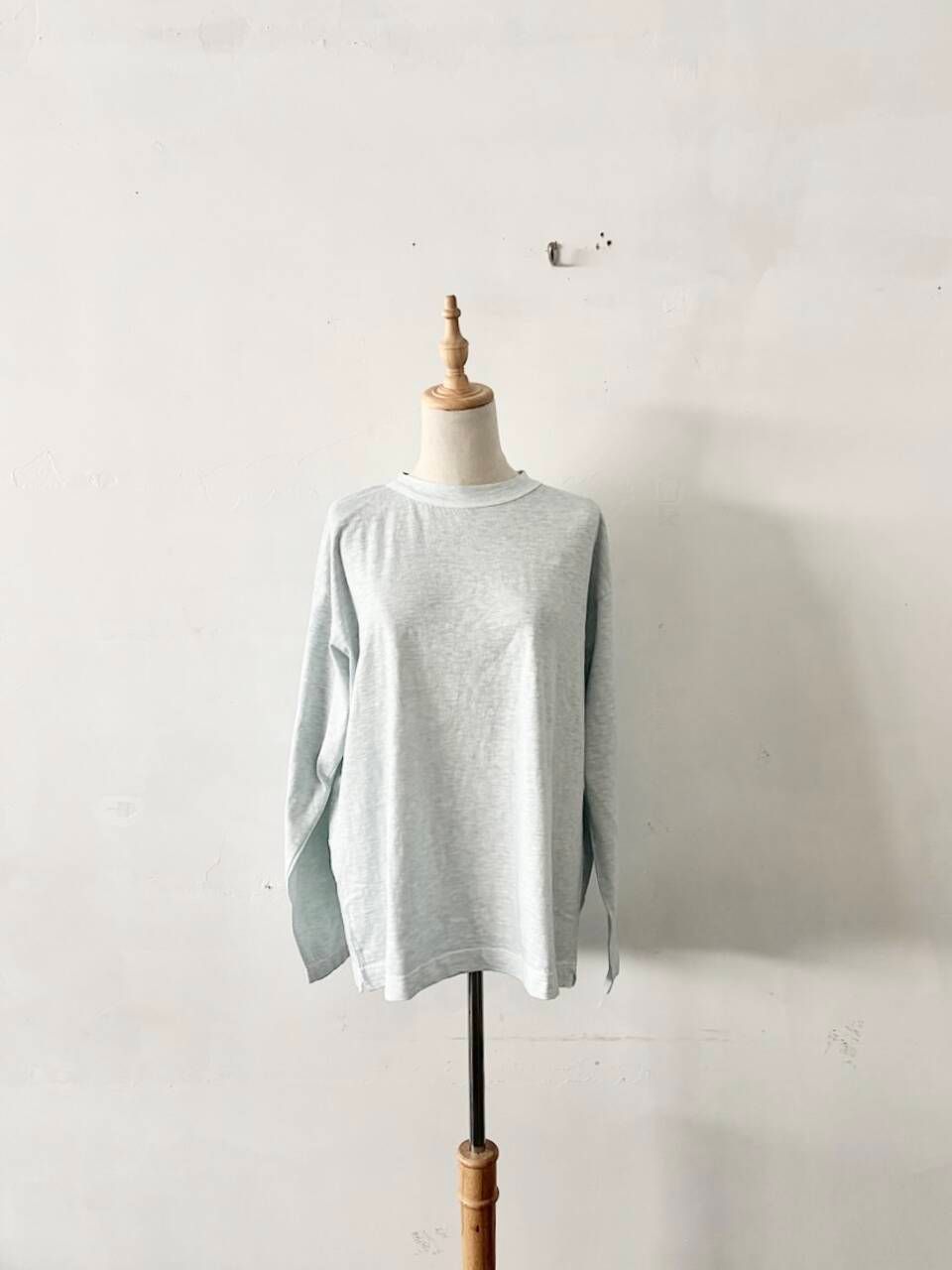 【未使用】45R　植物染め 908 オーシャンTシャツ ロングスリーブ　長袖　ライトブルー系