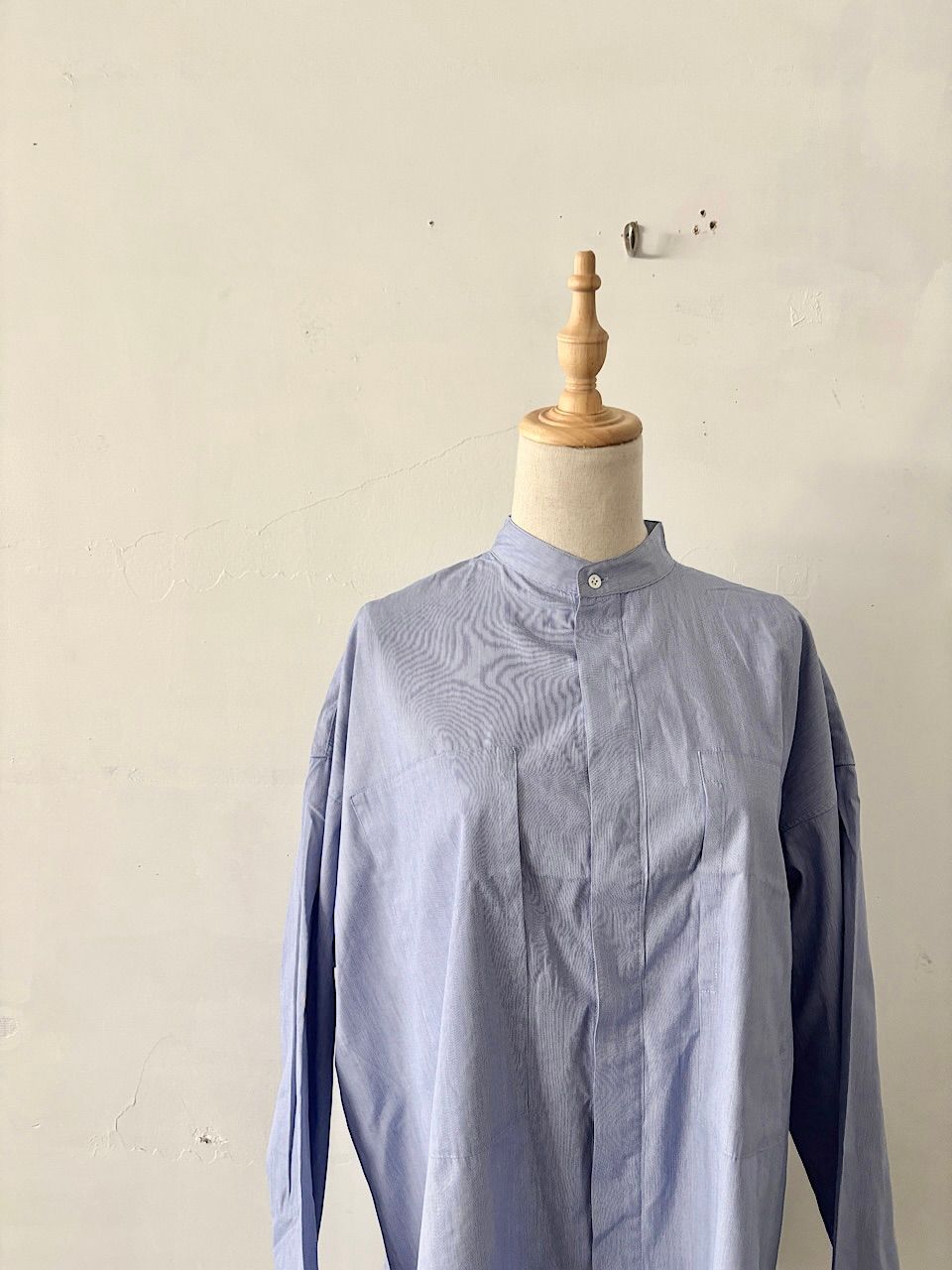 journal standard luxe スタンドカラーシャツ　ブルー journal standard luxe スタンドカラーシャツ ブルー コットン - メルカリ