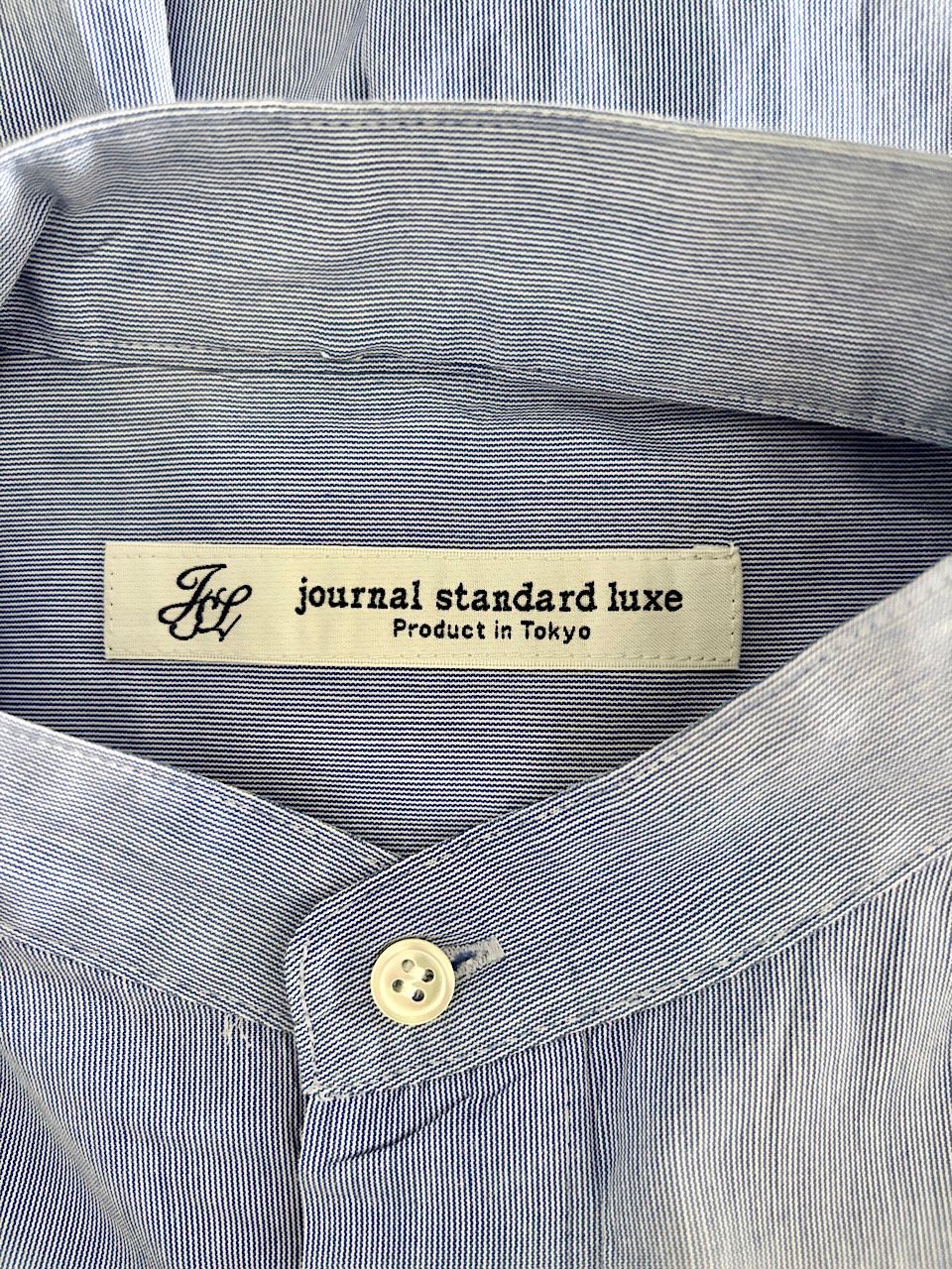 journal standard luxe スタンドカラーシャツ ブルー コットン - メルカリ