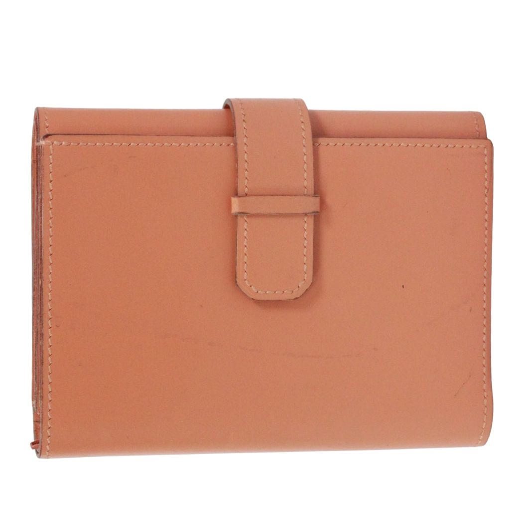 HERMES エルメス ジュラ 二つ折り財布 ボックスカーフ ベージュ ○Z刻印【中古】 ユニセックス