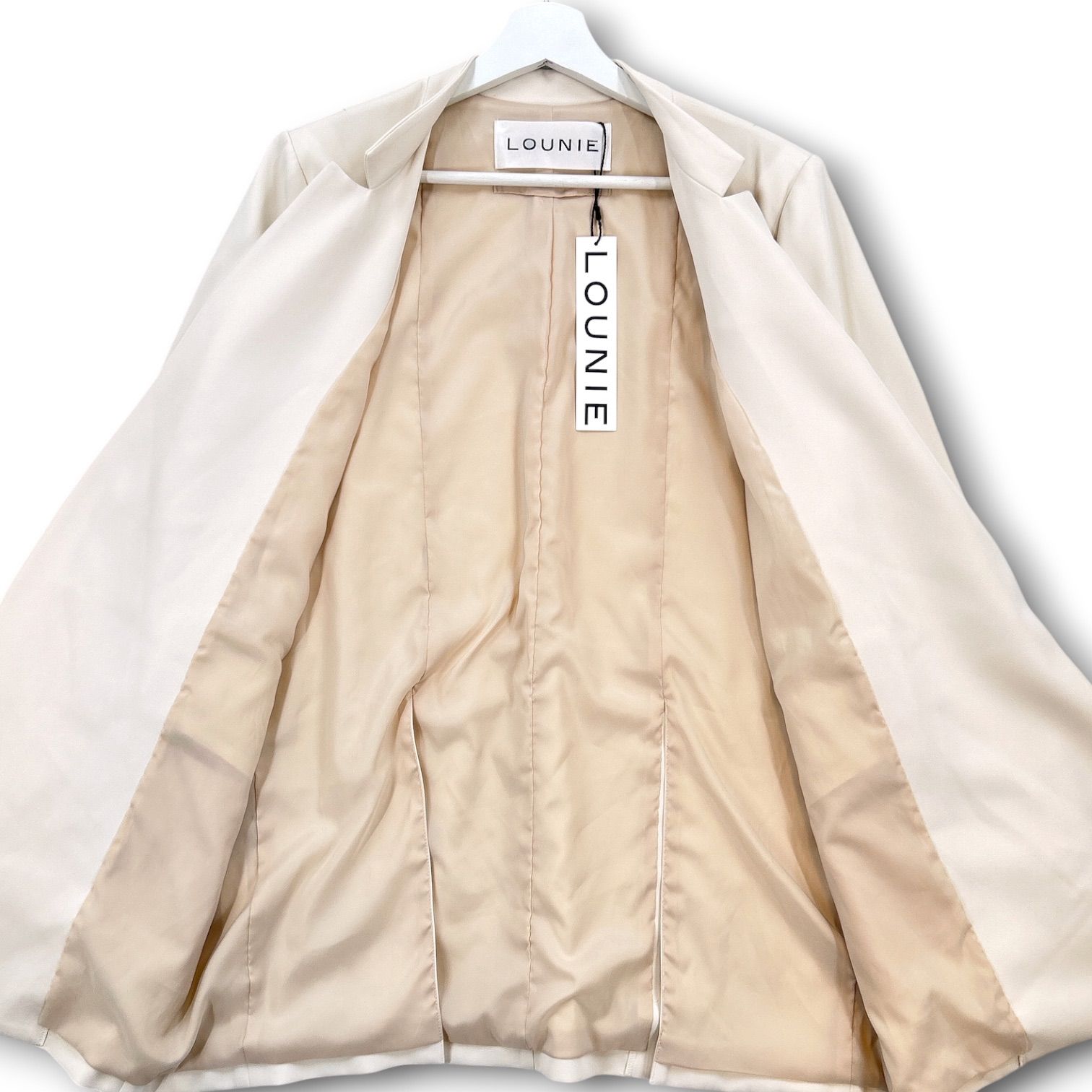 タグ付き LOUNIE ルーニィ 2way スリットスリーブ ノーカラー 