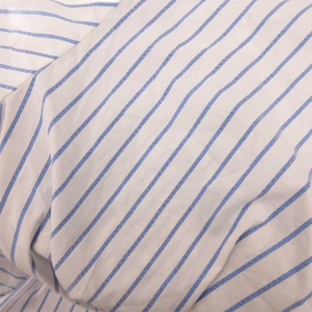 ピッコーネ PICONE ブラウス 38 白 ホワイト 青 ブルー ストライプ柄 