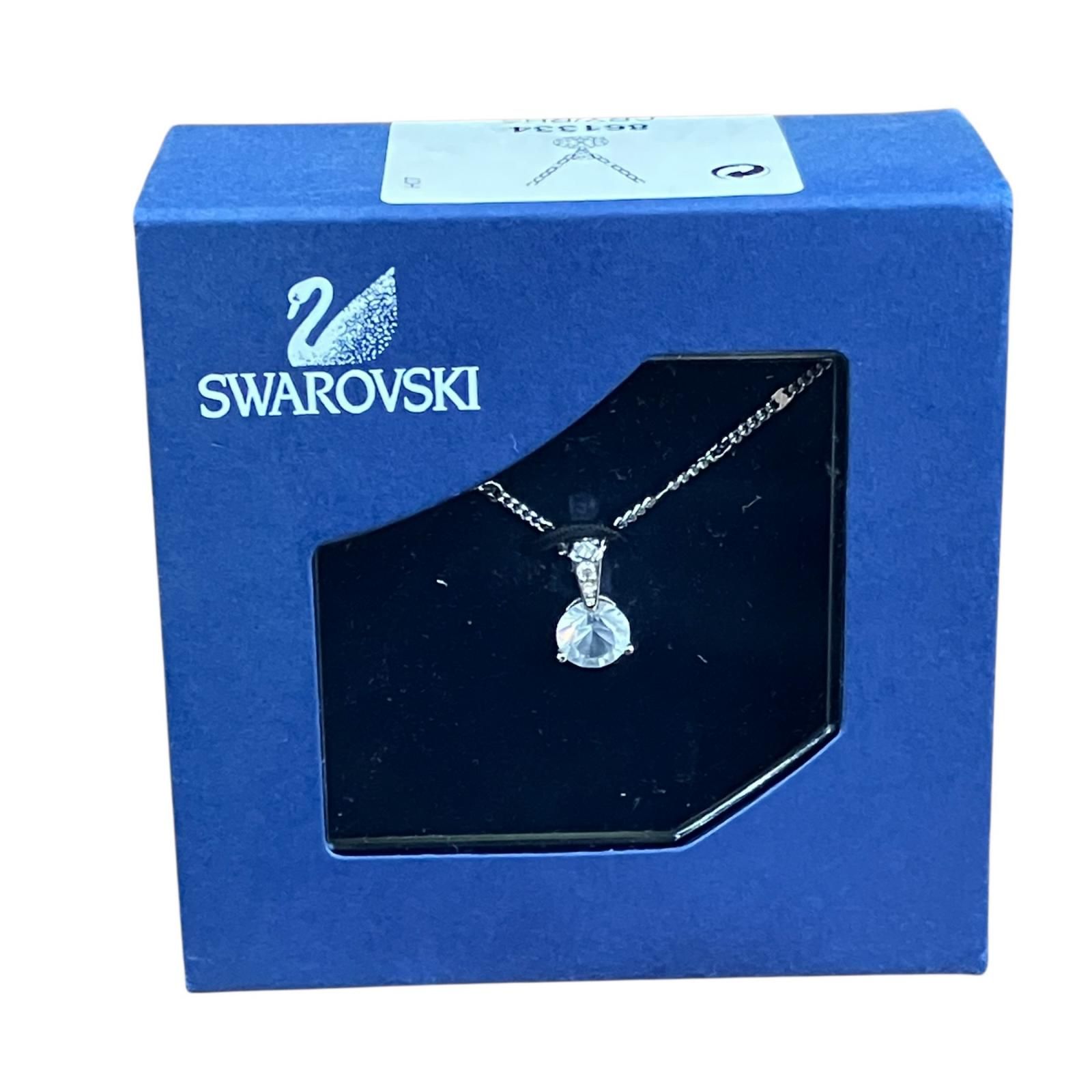 186001 現状品 SWAROVSKI スワロフスキー 一粒クリスタルネックレス