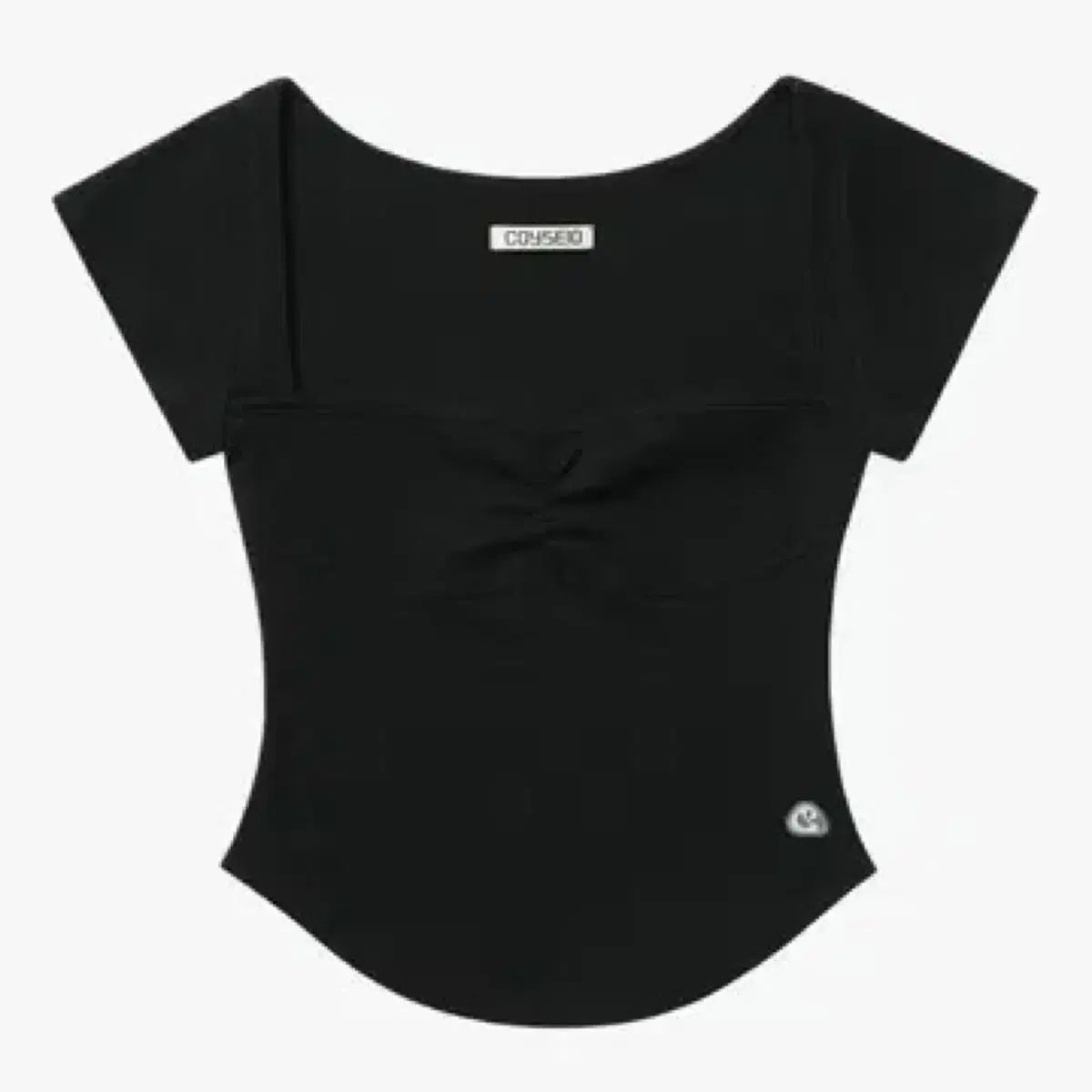 イッセイミヤケ エンブロイダリー シャーリング Tシャツ ブラック 5,970円