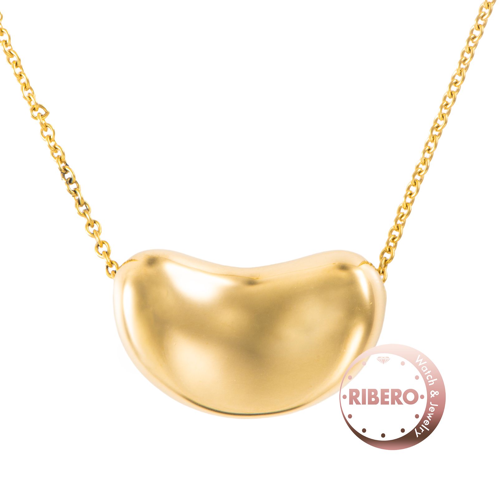 TIFFANY&Co. ティファニー ビーンズ ペンダント ネックレス エルサ・ペレッティ K18YG ゴールド【中古】