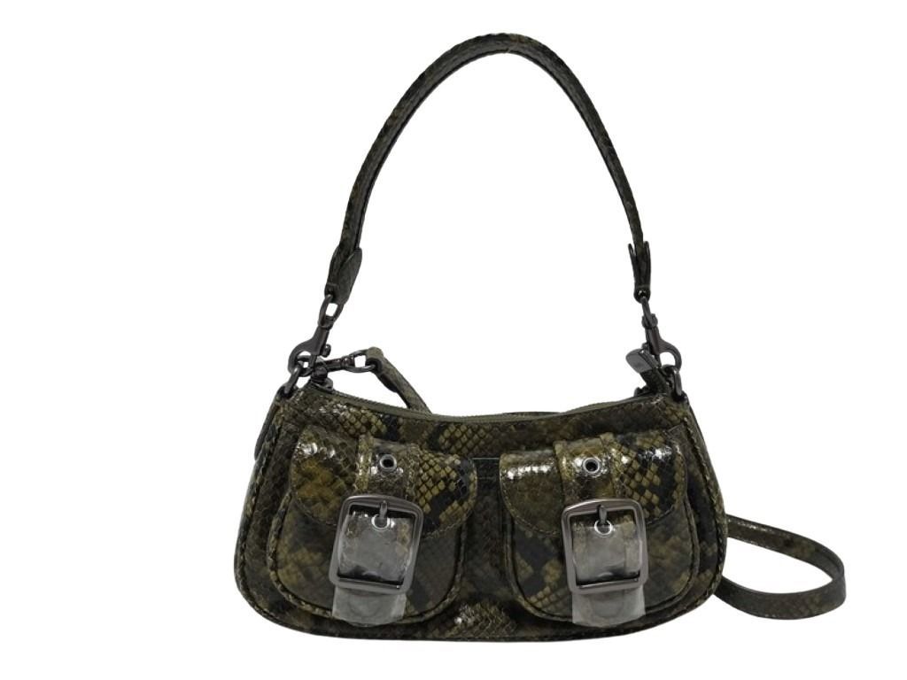 COACH コーチ ハンドバッグ CCE38 グリーン系 パイソン レディース 2WAY ショルダーバッグ 新品未使用展示品 31,590円