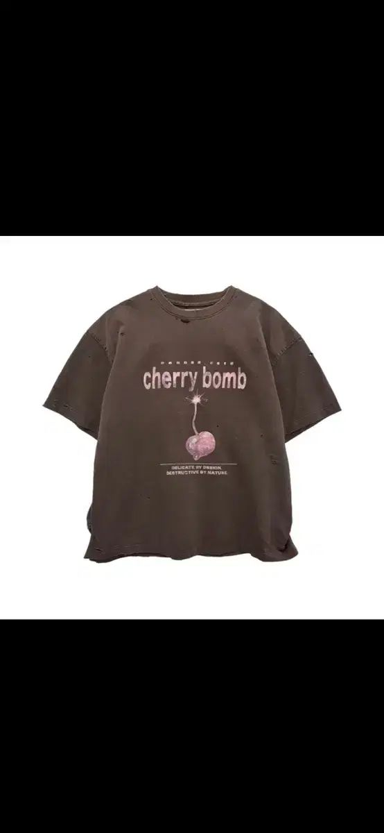 ノンノッド ファー チェリーボム 半袖 Tシャツ ブラウン 2サイズ