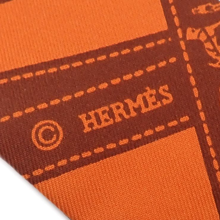 HERMES エルメス ツイリー リボンスカーフ 061719S ボルデュック柄