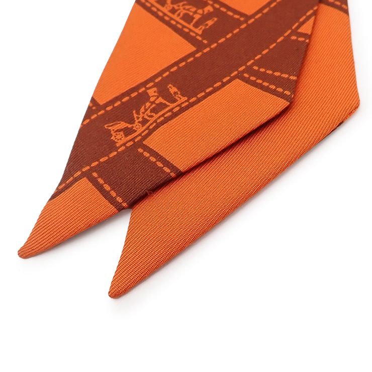 HERMES エルメス ツイリー リボンスカーフ 061719S ボルデュック柄