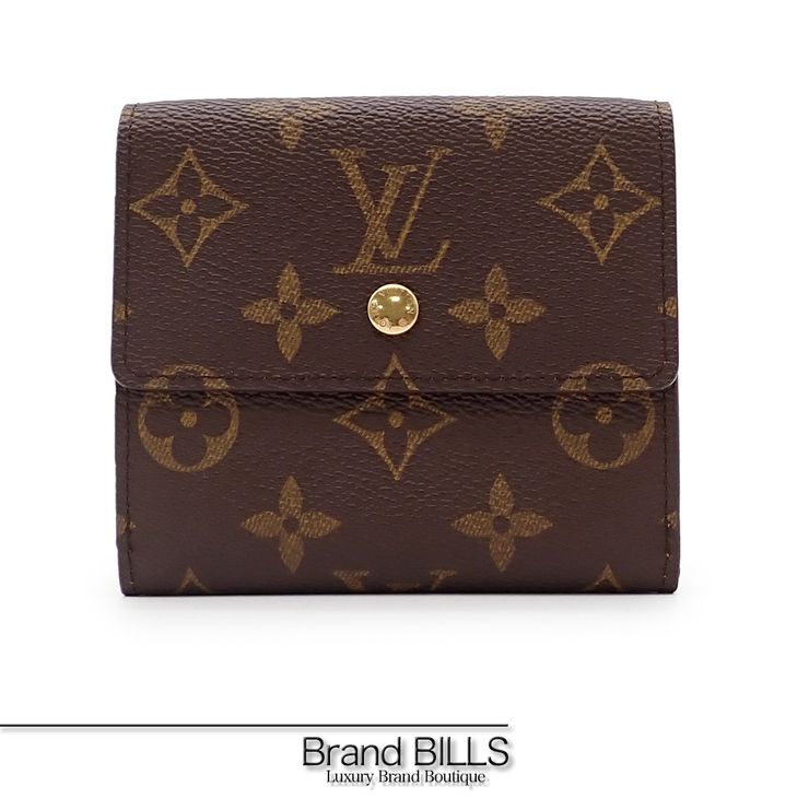 未使用品 LOUIS VUITTON ルイ ヴィトン ポルトモネ・ビエ・カルトクレディ 折り財布 M61652 モノグラム Wホック ブラウン ゴールド金具 レディース