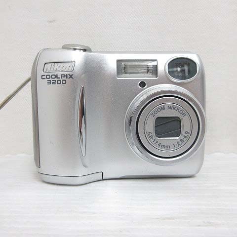 ニコン Nikon COOLPIX 3200 クールピクス シルバー コンパクト デジタルカメラ デジカメ 動作品 SDカード付き