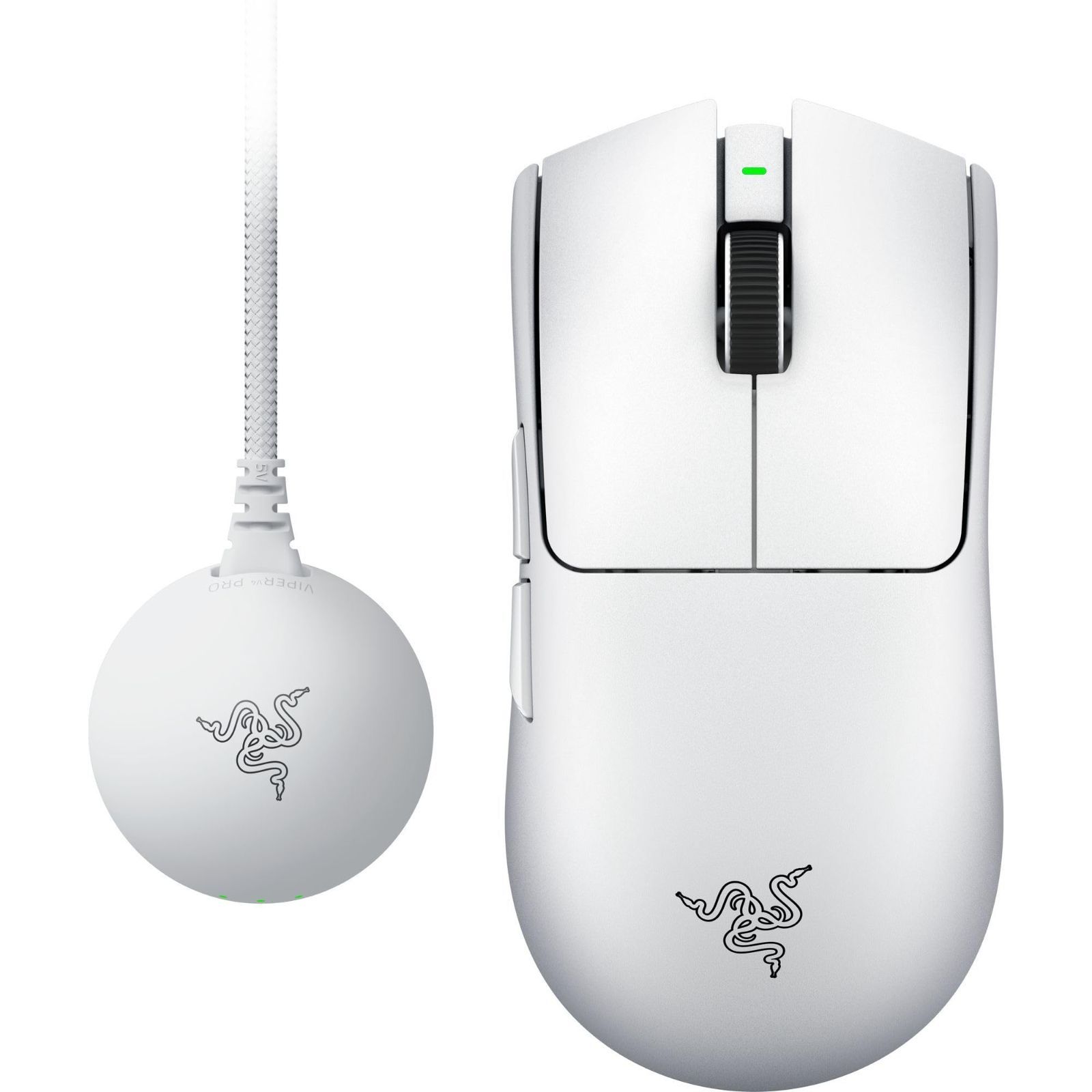 【即日発送】レイザー Viper V4 Pro (White Edition) ゲーミングマウス 50g 超軽量 8000Hzドングル同梱 ワイヤレス HyperSpeed Razer Wireless 第3世代 Razer Focus Pro オプティカルセ