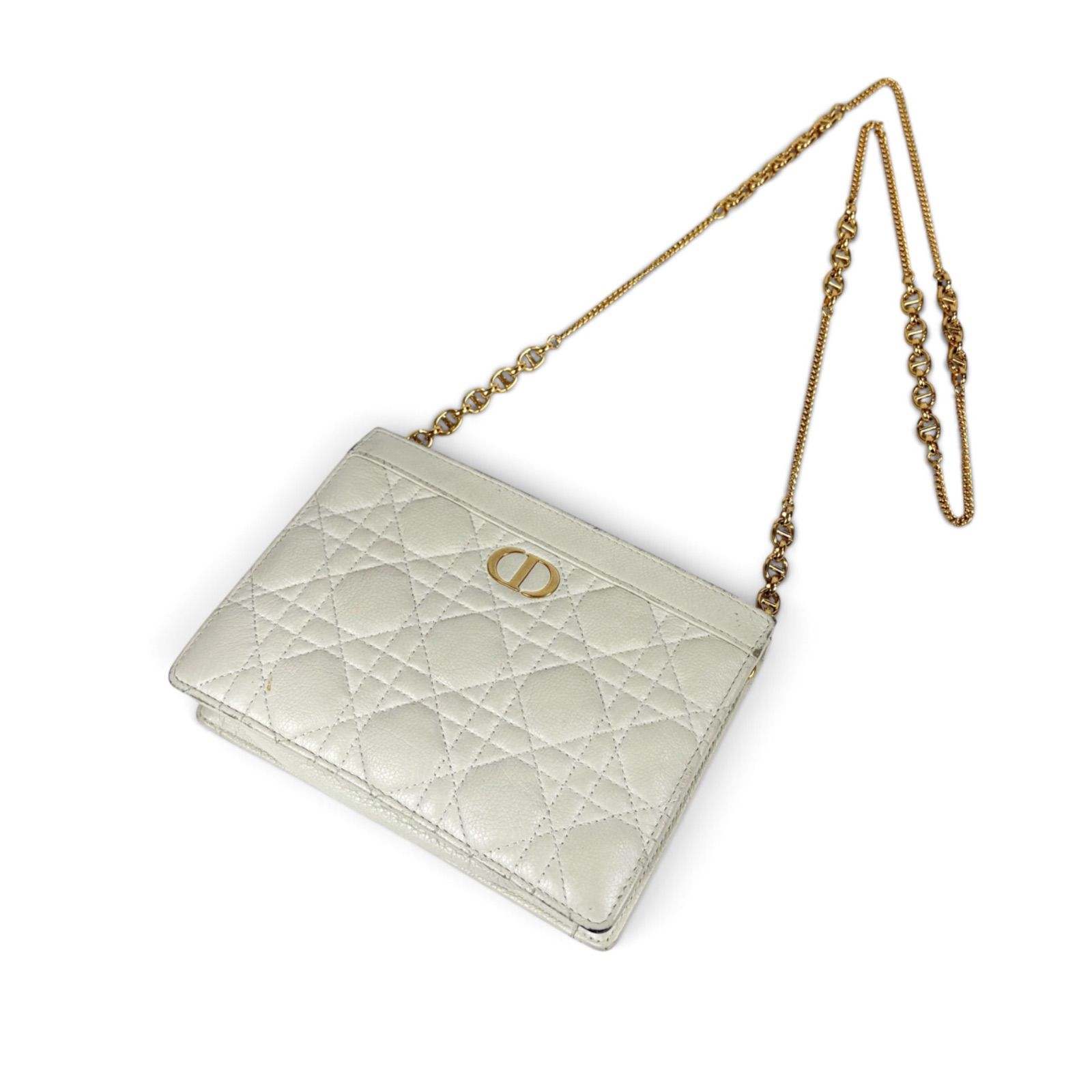 クリスチャンディオール　Christian Dior Caro Every Dior ポーチ　カロ　エブリ　ポシェット　ホワイト