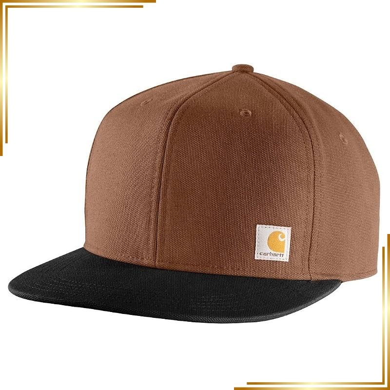 【新品】 Carhartt メンズ 106665 ファームダック フラットブリムキャップ レッドダック One Size