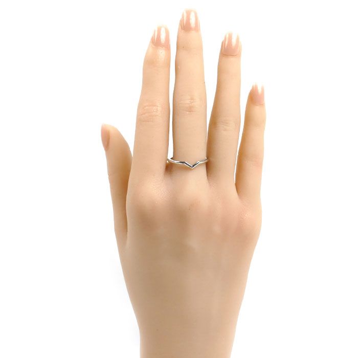 TIFFANY&Co. ティファニー Pt950プラチナ Vバンド リング・指輪 15号
