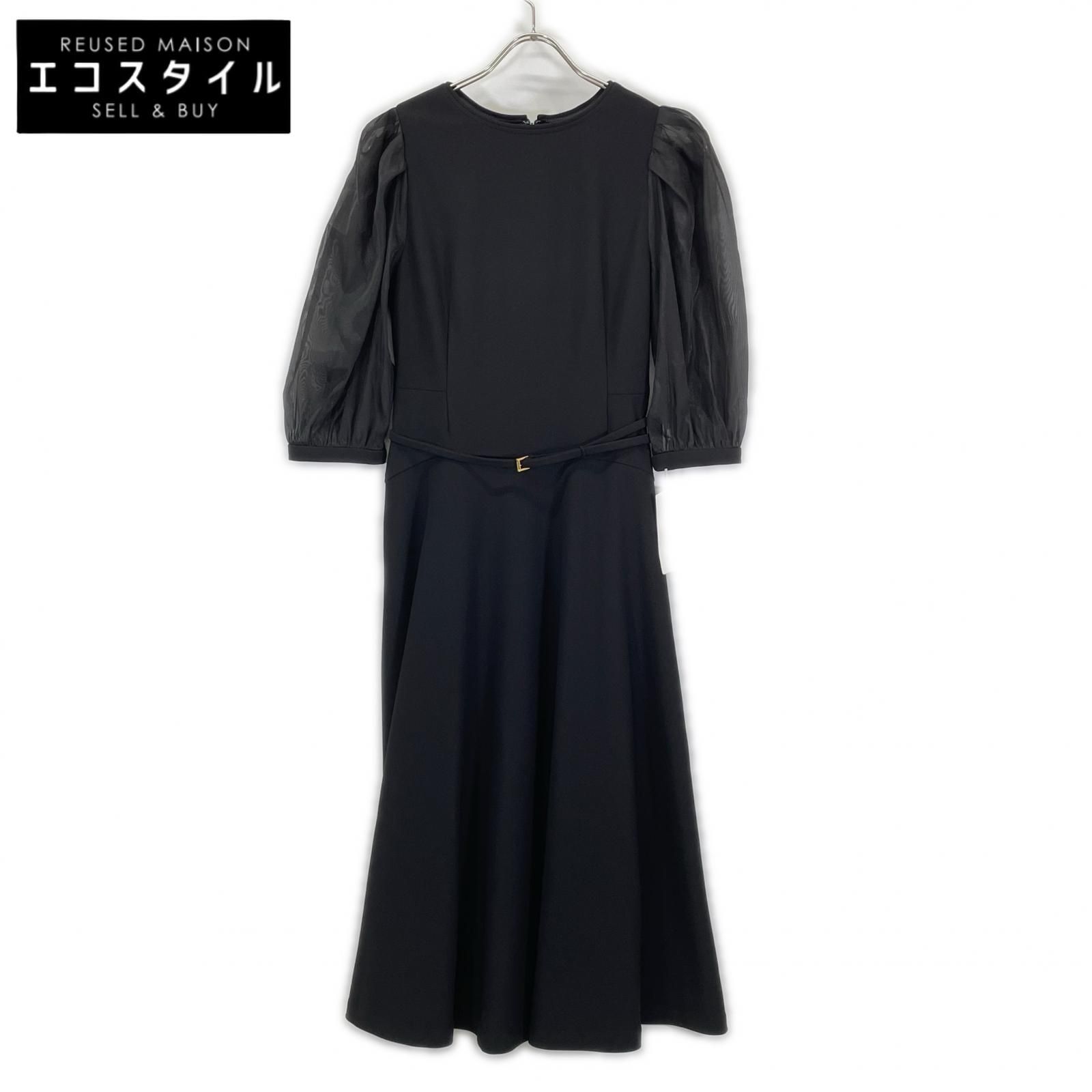 CELFORD　セルフォード　CWF0234301 ブラック シアースリーブベルトワンピース　36 8,494円