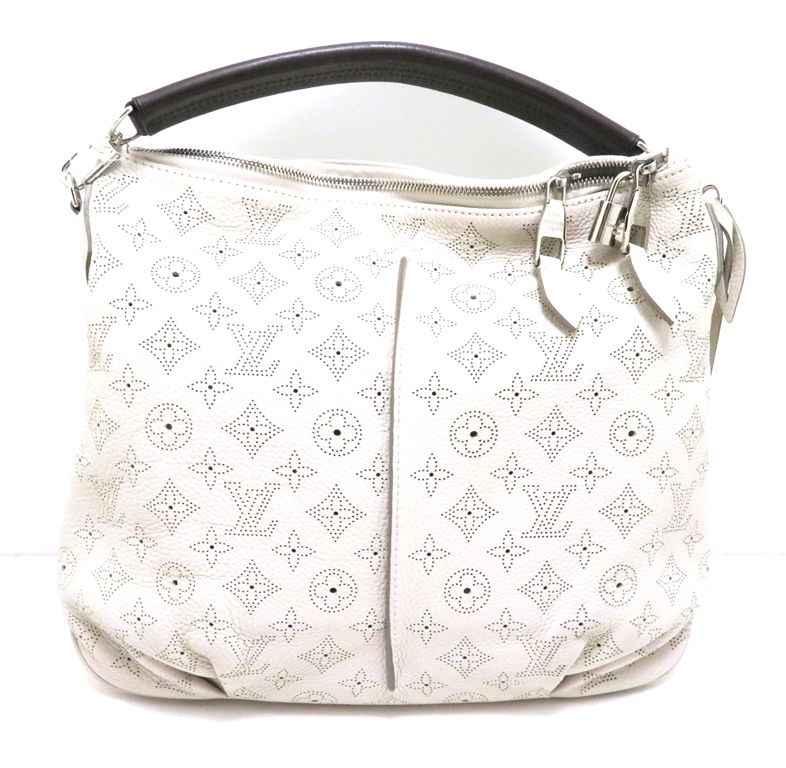 LOUIS VUITTON ルイ・ヴィトン セレネPM マヒナ ブロン M94275 ショルダーバッグ レザー ブロン レディース【中古】