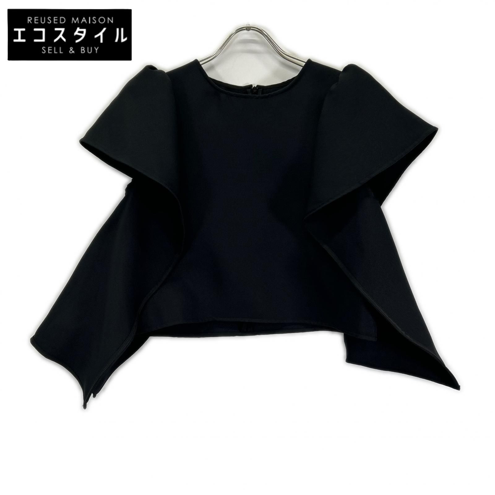 MAISON de DOLCE　メゾンドドルチェ　26SS mdtp60189bk ブラック ポリエステル フリルスリーブ リリートップス 18,893円