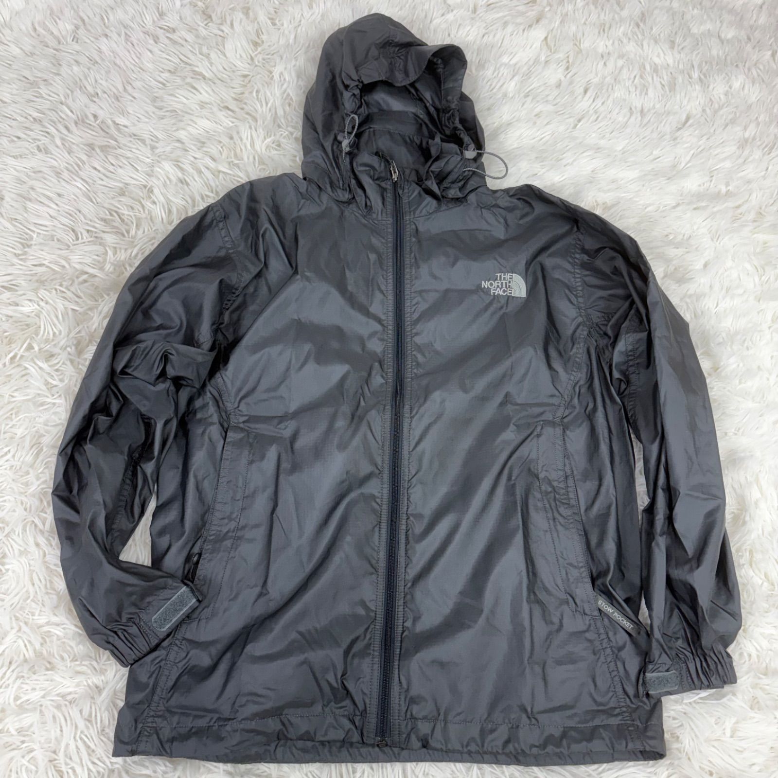 ザ・ノース・フェイス THE NORTH FACE ナイロンジャケット ブラック フード マウンテンパーカー アウトドア