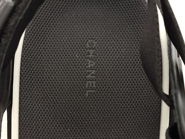 CHANEL シャネル スポーツサンダル/44/ブラック/ファブリック/ラバー