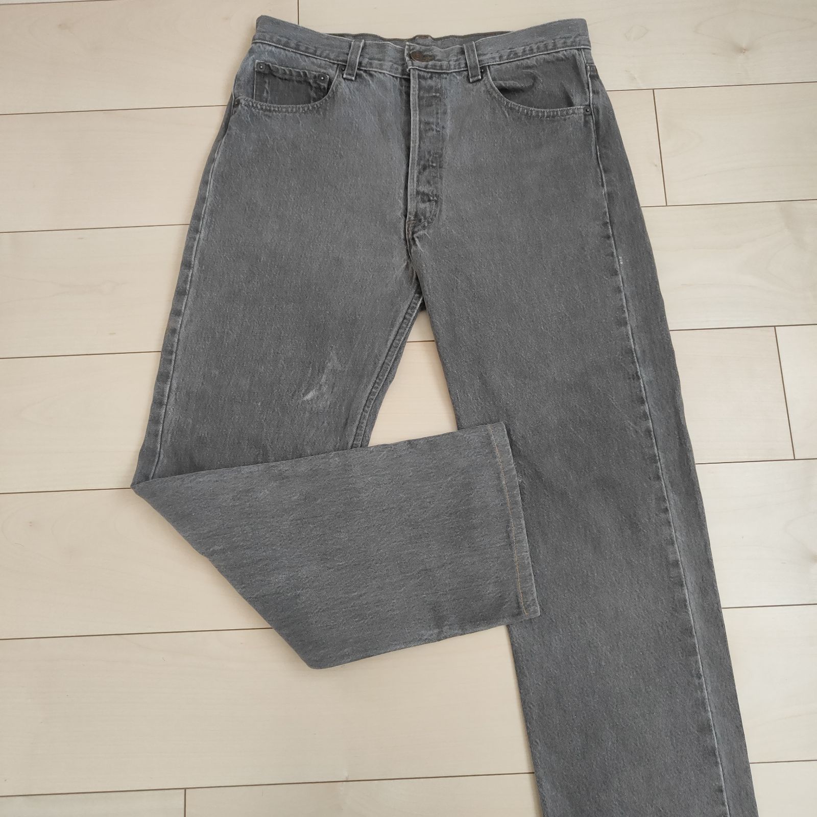 リーバイス501-0658　アメリカ製 LEVIS リーヴァイ・ストラウス LEVI'S 90年製造　先染めブラック　刻印653 【サイズ】 34-34　ボタンフライ　DENIM　デニムパンツ　ジーンズ　JEANS　ジーパン　90s　メンズ　中古　古着