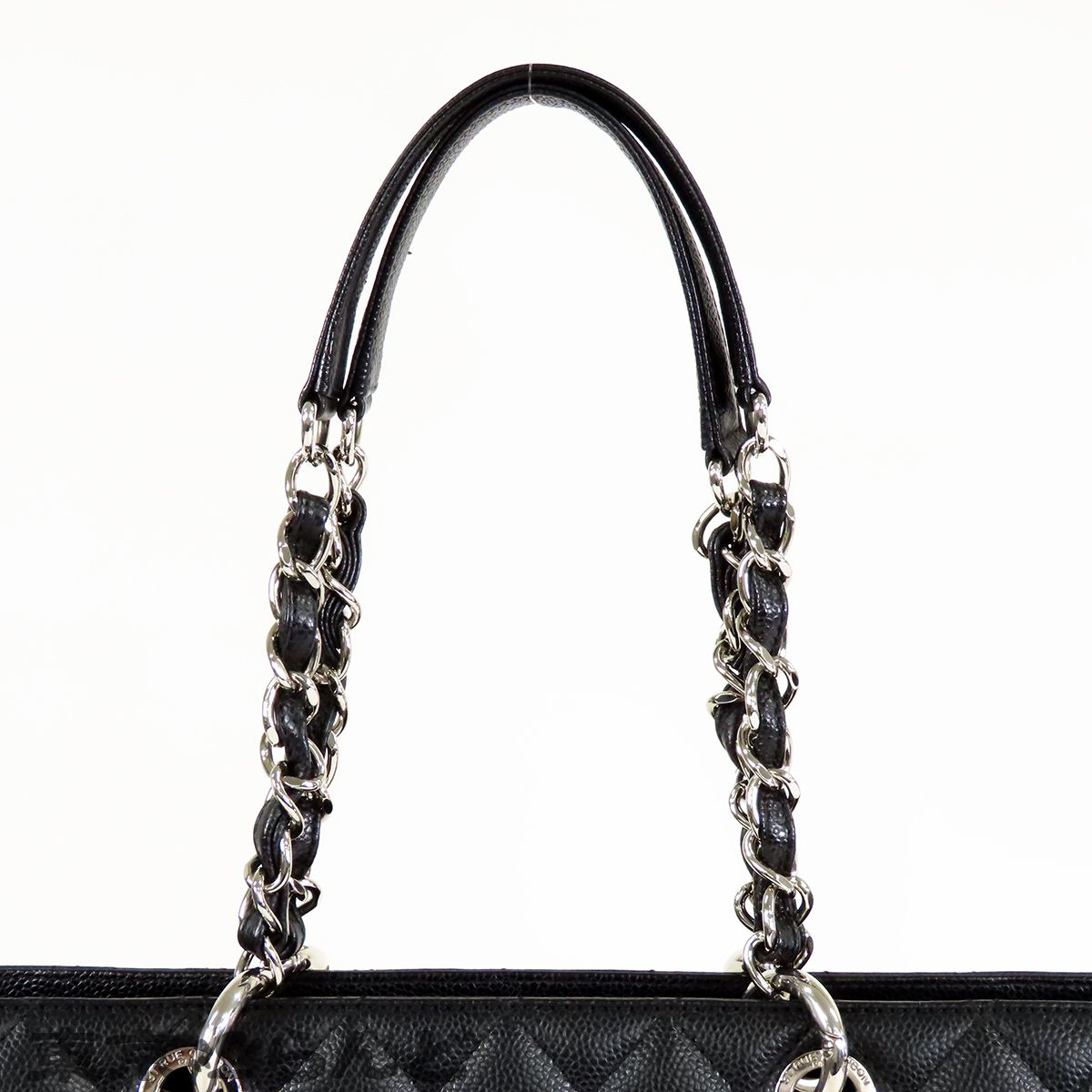 シャネル CHANEL GST グランドショッピングトート ブラック 黒 シルバー金具 キャビアスキン 15番台 トートバッグ レディース 101877625 シャネル CHANEL GST グランドショッピングトート ブラック 黒 シルバー金具 キャビアスキン 15番台 トートバッグ レディース 101877625