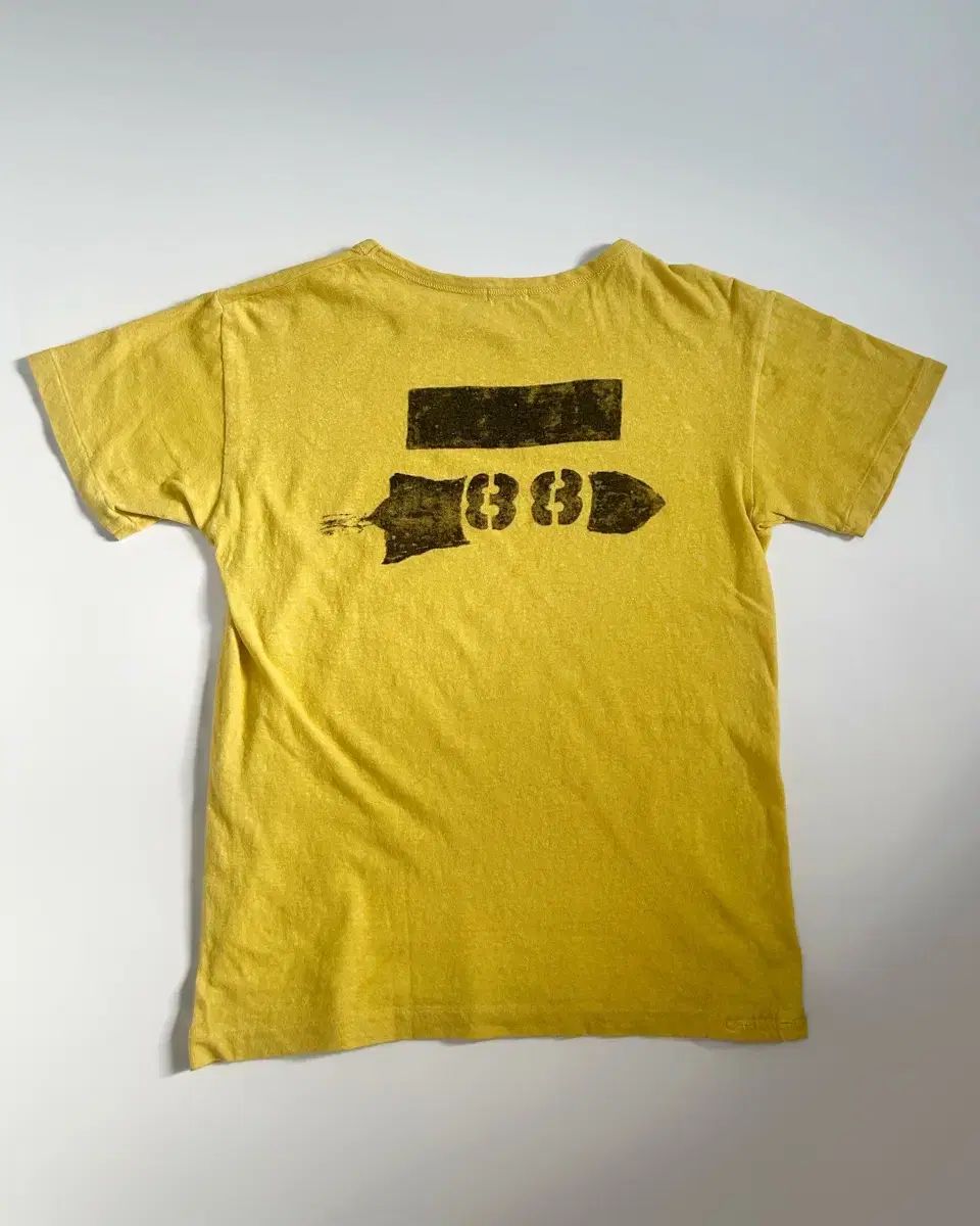 M) WAREHOUSE ウエアハウス U S N プリンティング 半袖 Tシャツ イェロー 10,724円