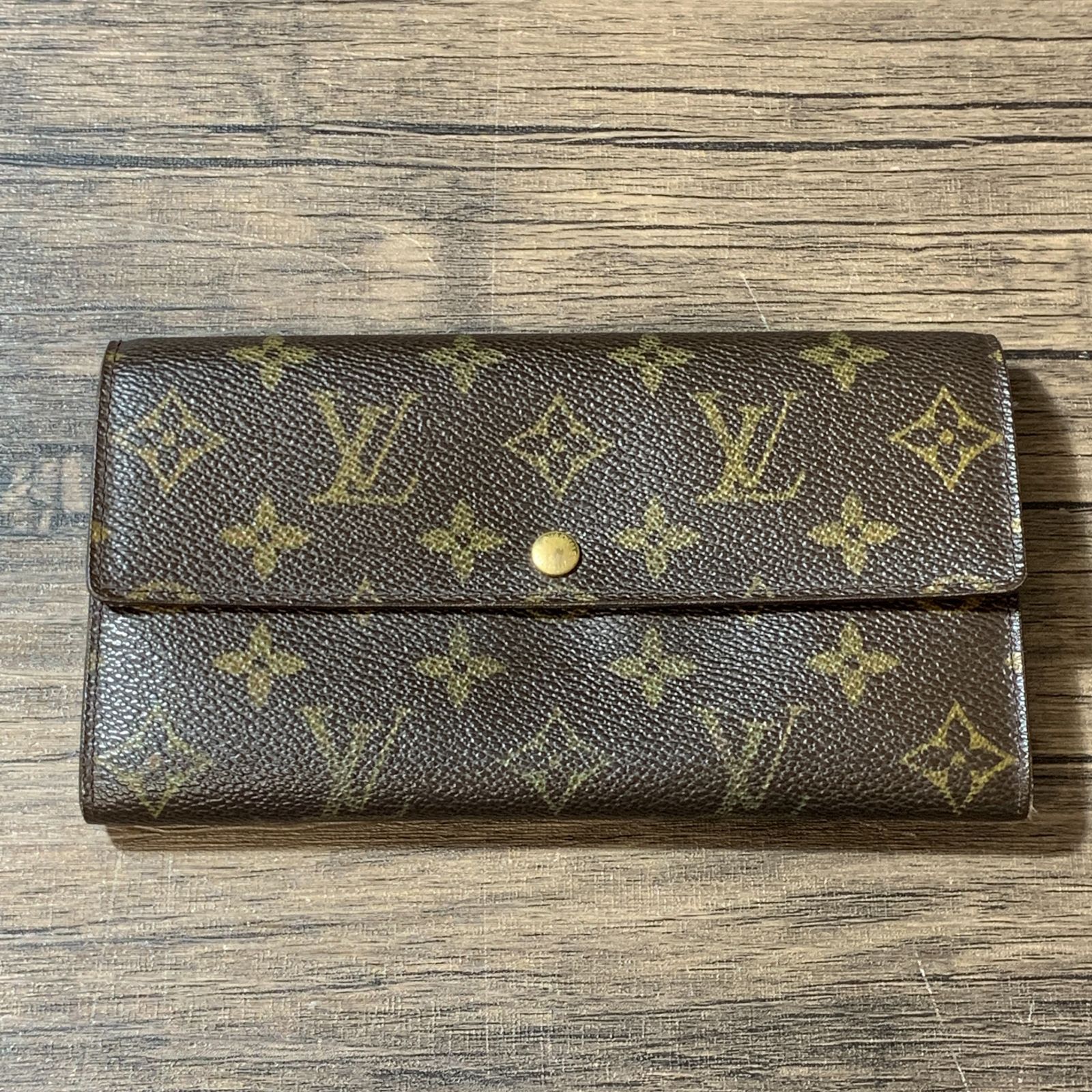 [むつ85-072902] [併売] LOUIS VUITTON ルイヴィトン モノグラム ポシェット モネ クレディ 長財布 11,200円