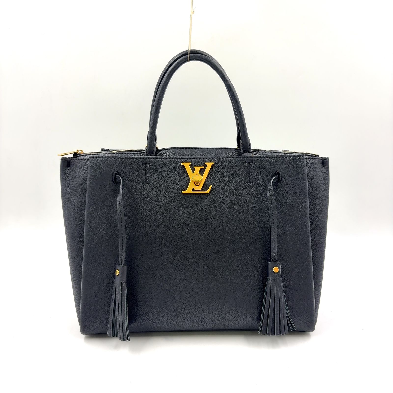 【新着】LOUIS VUITTON ロックミート ショルダーストラップ付属なし カーフ ブラック ハンドバッグ ゴールド M54569 135,794円