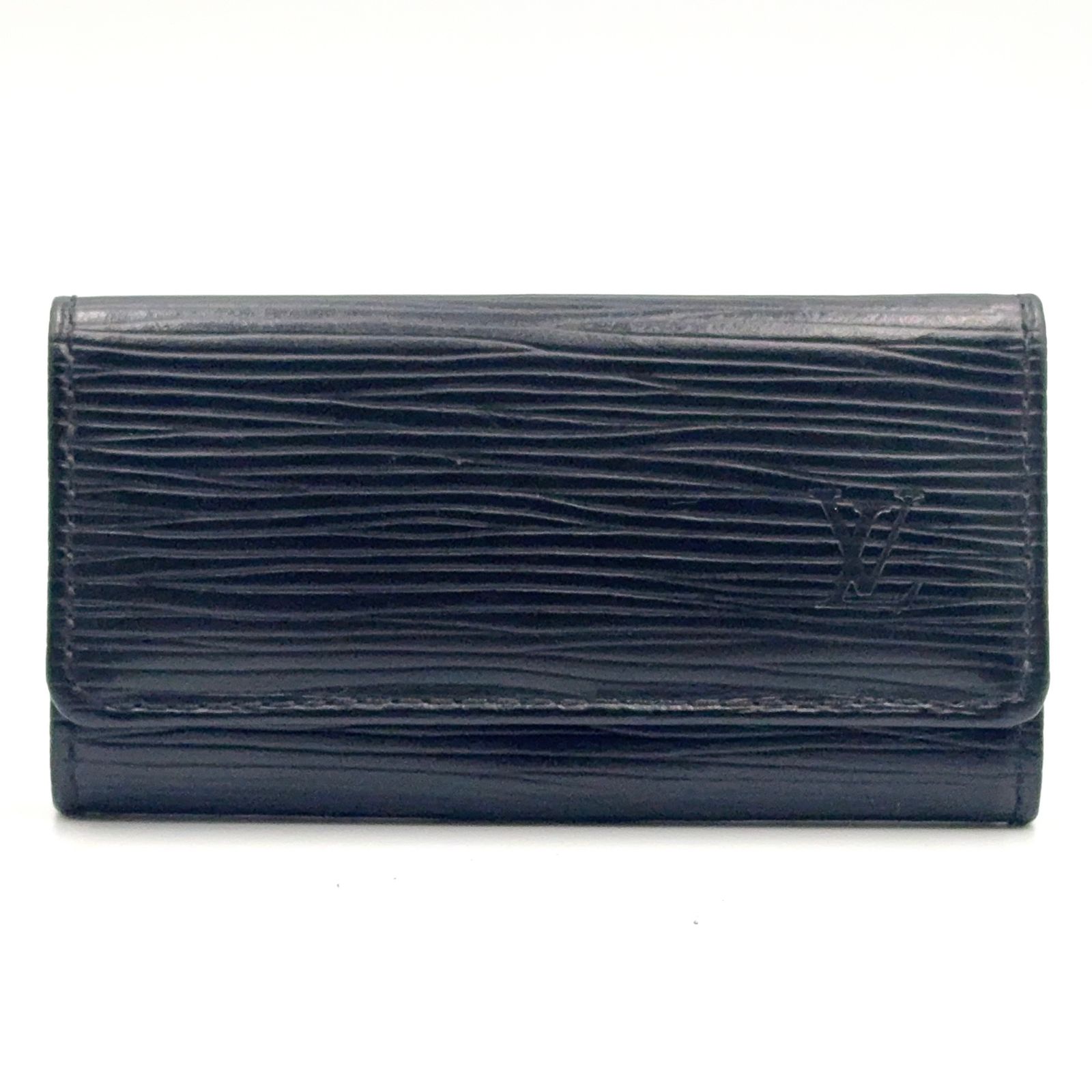 【新着】LOUIS VUITTON ミュルティクレ4 エピ エピ ノワール レザー ブラック キーケース シルバー M63822