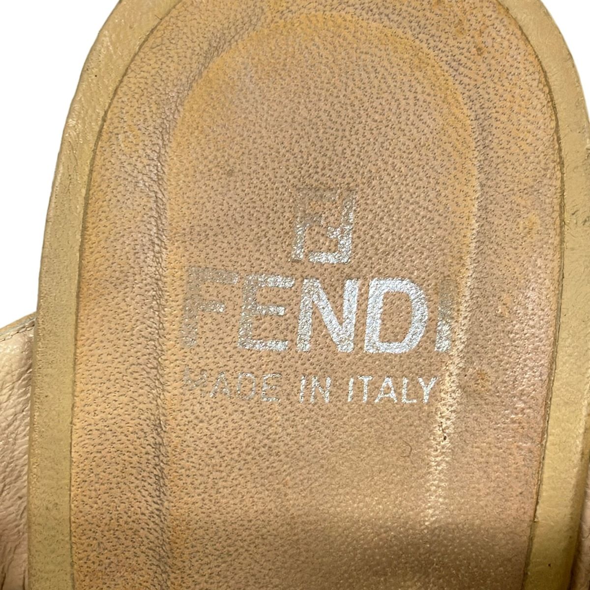 FENDI(フェンディ) サンダル 38 レディース - ベージュ×イエロー