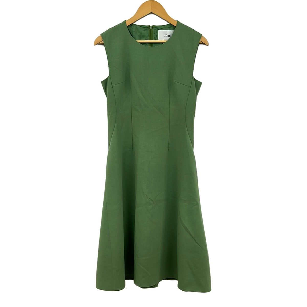 Rene(ルネ) ワンピース サイズ36 S レディース美品 - グリーン クルーネック/ノースリーブ/ロング 7,739円