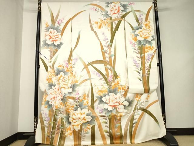 平和屋着物●豪華振袖　駒刺繍　草花文　金彩　正絹　逸品　AABL2022ck 27,885円