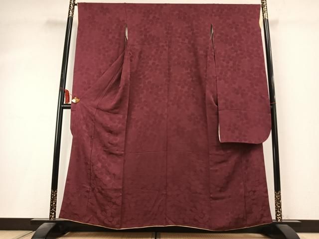 平和屋着物●豪華振袖　色無地　桜尽くし地紋　浅蘇芳色　正絹　逸品　AABK8030fy 37,180円