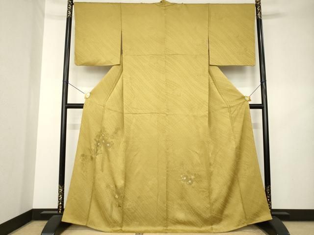 平和屋着物●訪問着　辻が花　中国三大刺繍　相良刺繍　総刺繍　舞花文　銀糸　正絹　逸品　AABL2049ck