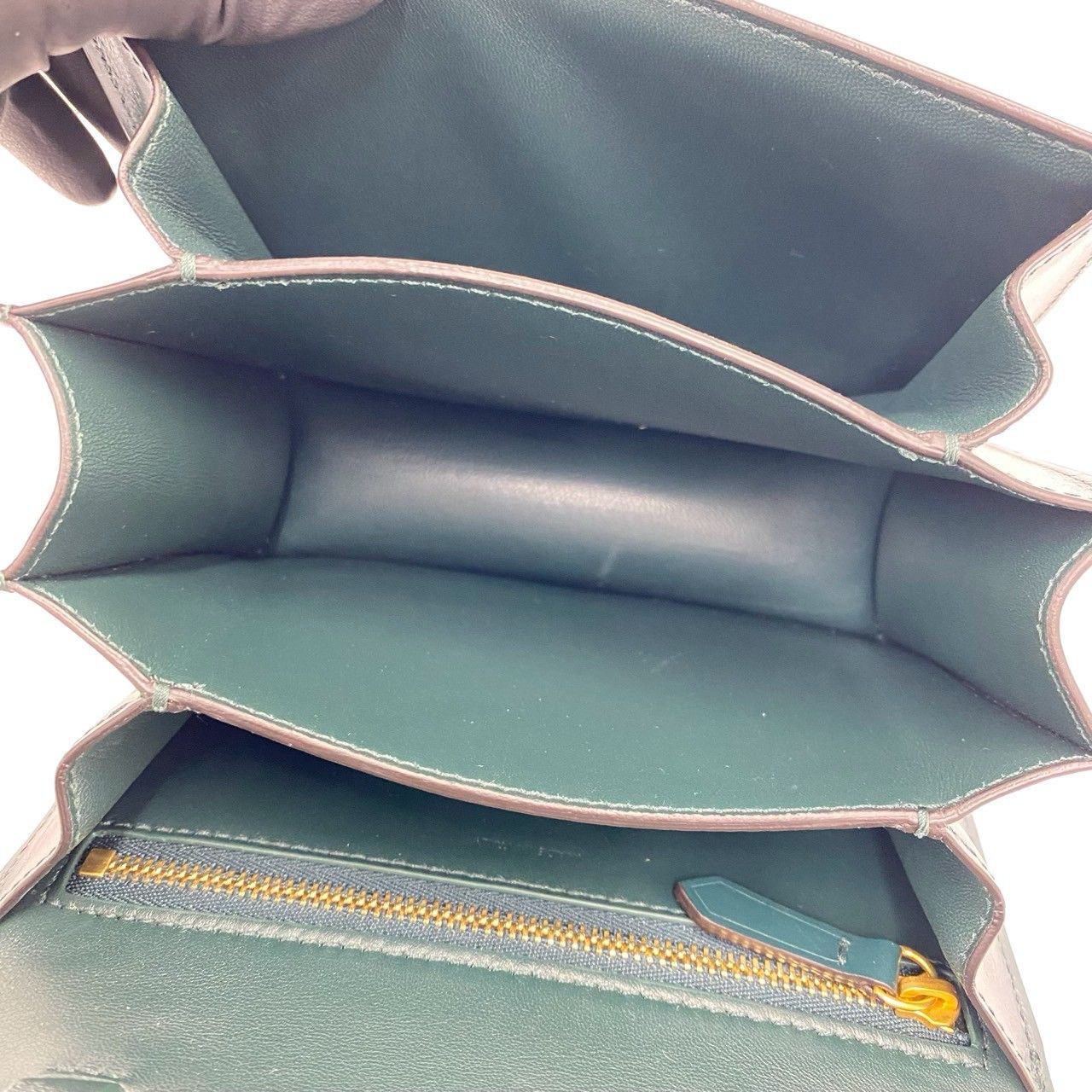 ほぼ未使用 CELINE セリーヌ クラシックボックス スモール レザー 本革 