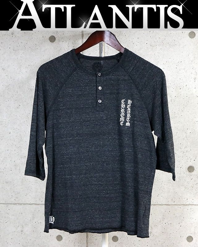 CHROME HEARTS 新宿店 クロムハーツ オールド フローラルクロス 七分袖 ロンT 長袖 メンズ size:M グレー 31652