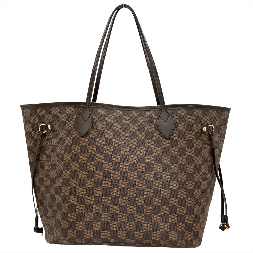ルイヴィトン LOUIS VUITTON ネヴァーフルMM トートバッグ ダミエ エベヌ N51105 ブラウン ゴールド金具 AR4170 レディース【中古】