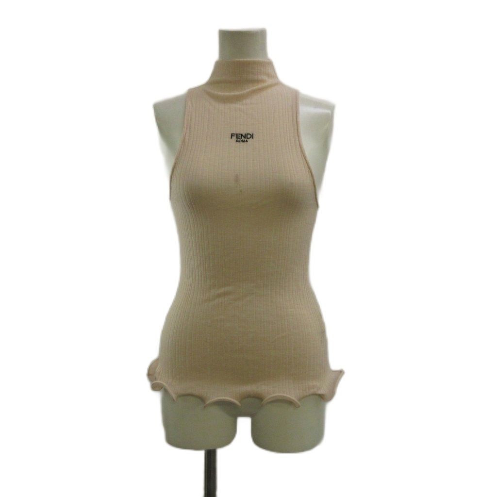 フェンディ FENDI ラッフルトップ Ruffled Top ニット タンクトップ
